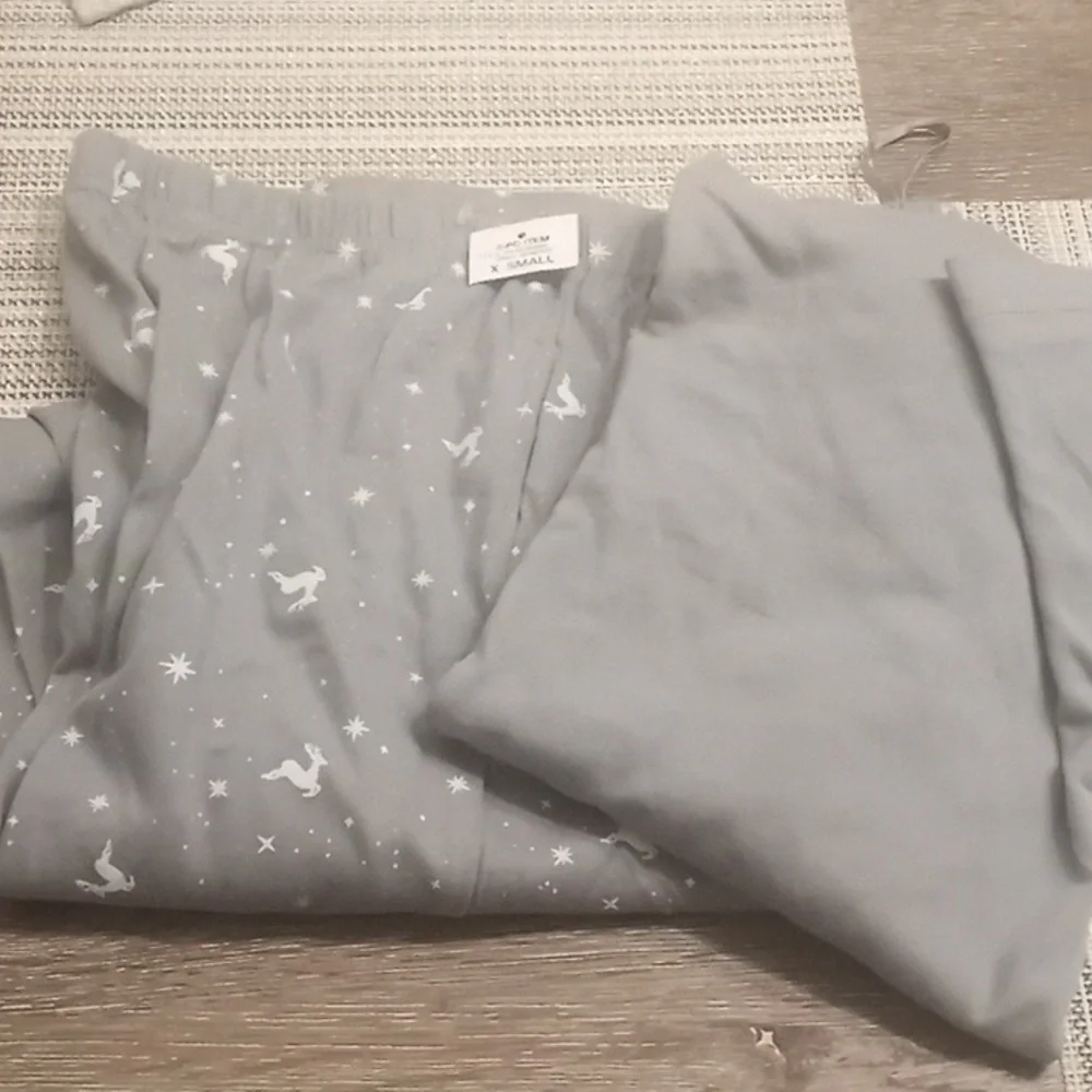 Charter Club Cotton Pajama Set Grey Reindeer